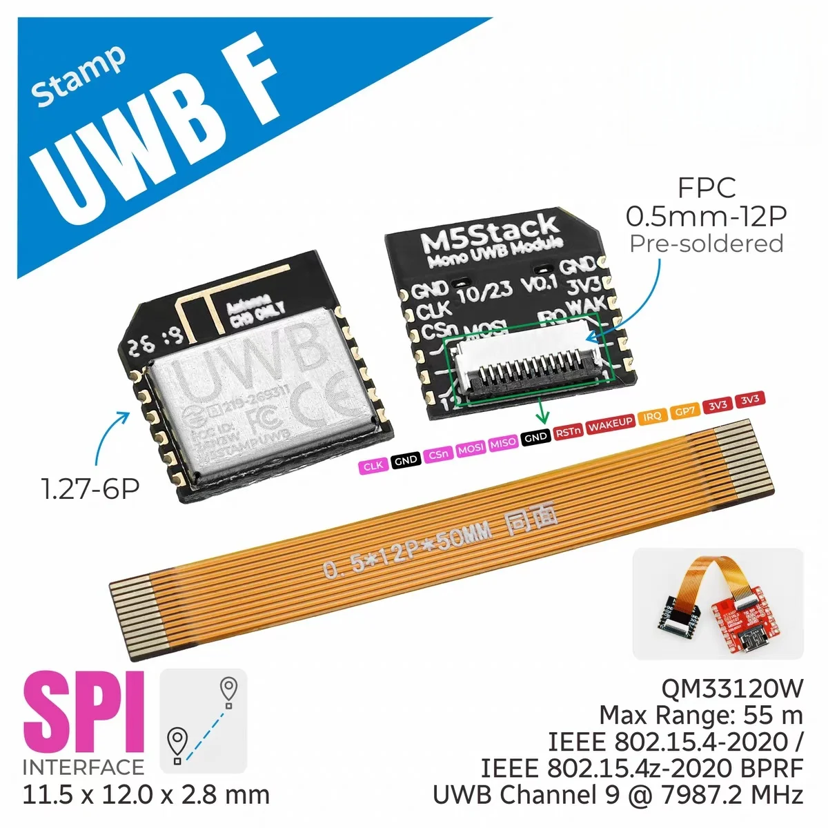 official-m5stack-stamp-uwb-f-ultra-small-embedded-uwb-ranging-module-fpc-mount