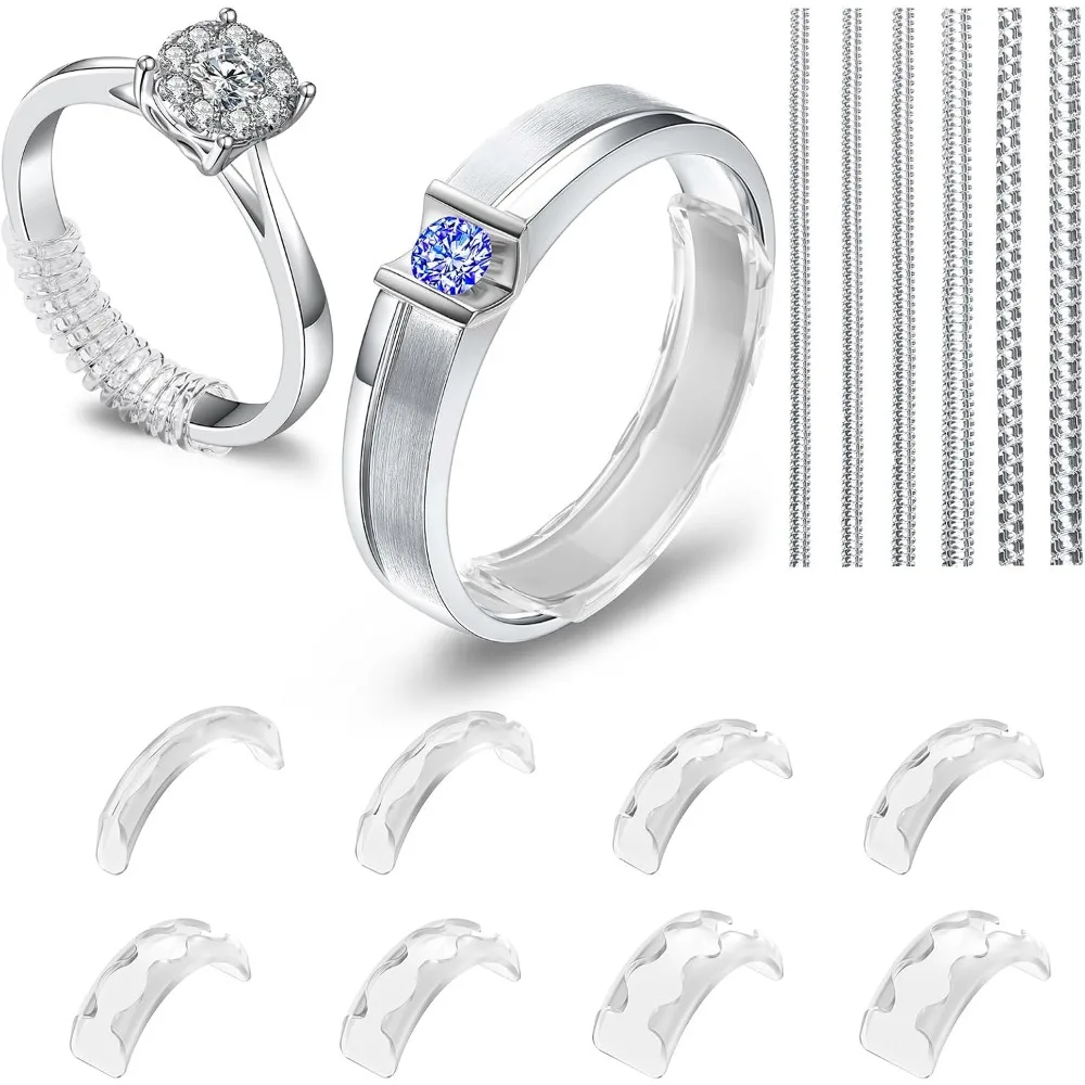 Ring Sizers for Loose Rings, 14-Piece Adjuster Kit, Premium TPU Material, Reduces Size by 0.5-1, Fits Bands 1-11mm