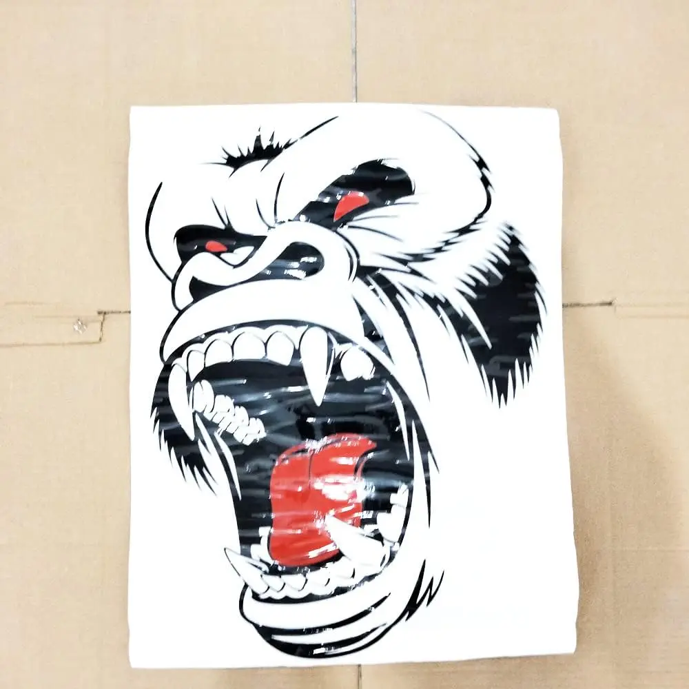 

Car Hood Body Side Door Decor Vinyl Decal Horror Ape Totem Fun Creative Sticker