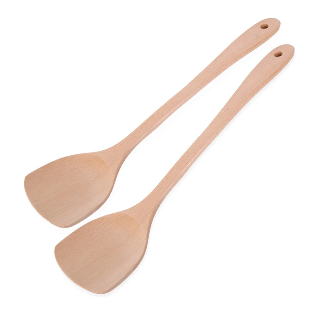 

Birch Wood Spatula 38.4X9.7Cm Long Handle Kitchen Cooking Utensil For Non-Stick Pans Stir Fry Tool Wood Spatula Kitchen Baking