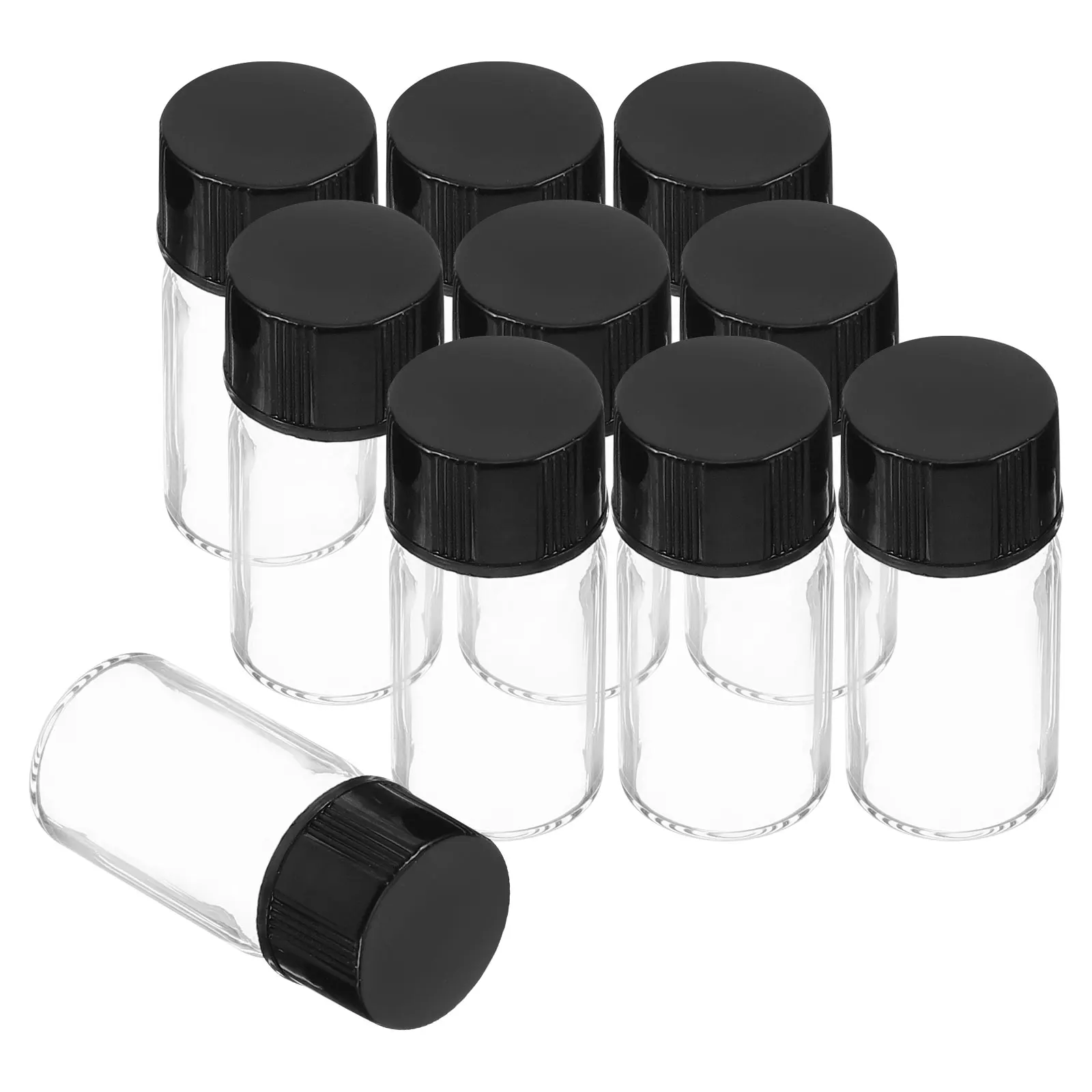 

10 Pcs Leakproof Bottle Glass Sample Vial Small Leak-proof Vials Plastic Mini Bottles with Lids