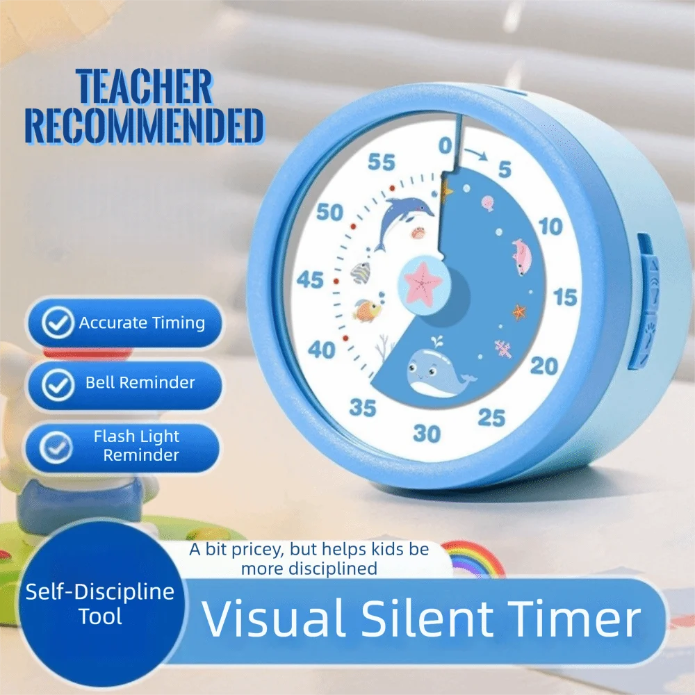 60-Minute Visual Timer Timer Reminder Visualization Countdown Reminder Self-discipline Silent Kitchen Cooking Timer