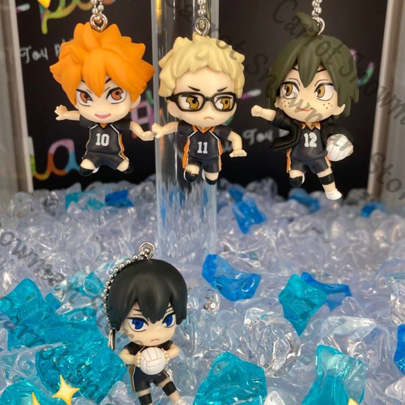 

Genuine Haikyuu!! Shoyo Hinata Kei Tsukishima Anime PVC Garage Kits Model Maumet Plaything Keychain Bag Pendant Cosplay Cartoon