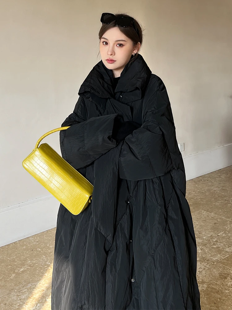 

Loose Fit Mid-Length Thiened Cotton Women's Winter Coat Korean Sle Over-Knee Trendy down Alternative Vest