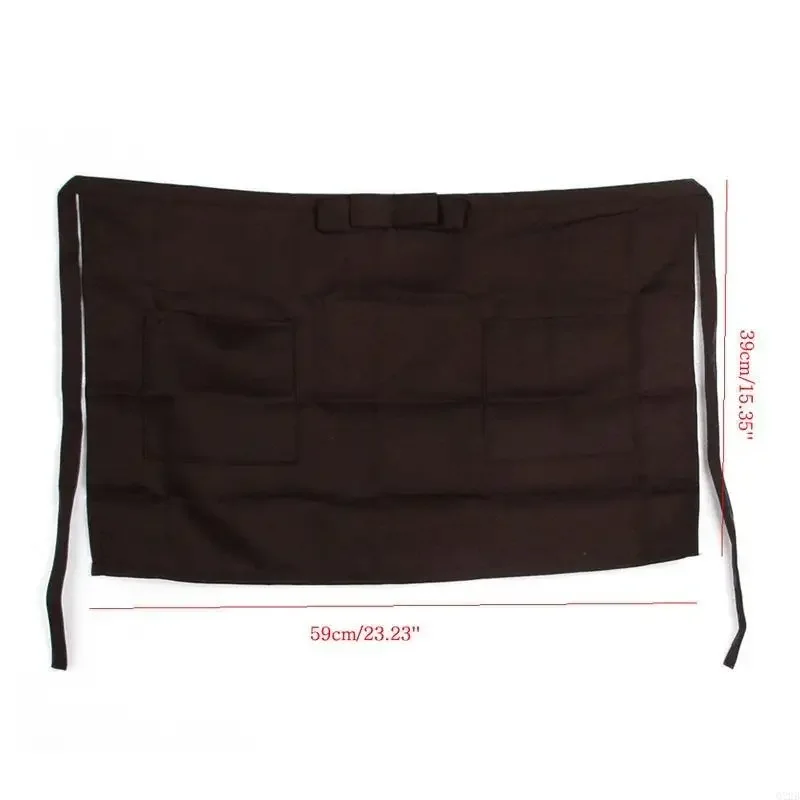 37ME Waist Apron Short Dining Room Serve Baristas Handmade Coffee Protective view 6