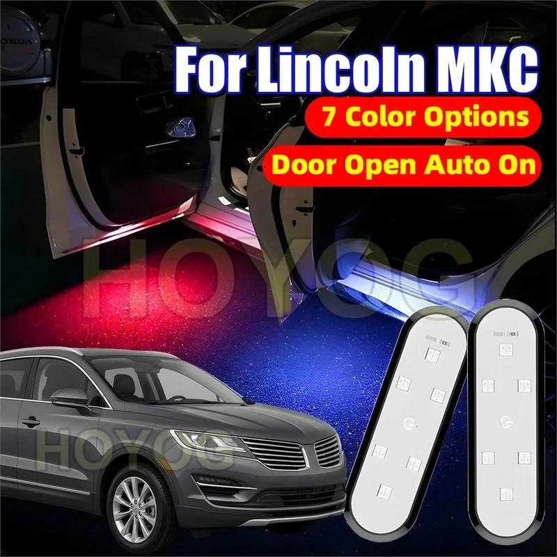 Fit for Lincoln MKC 2014-2019 Wireless LED Car Door Welcome Light for Entry Lighting with Type-C Charging