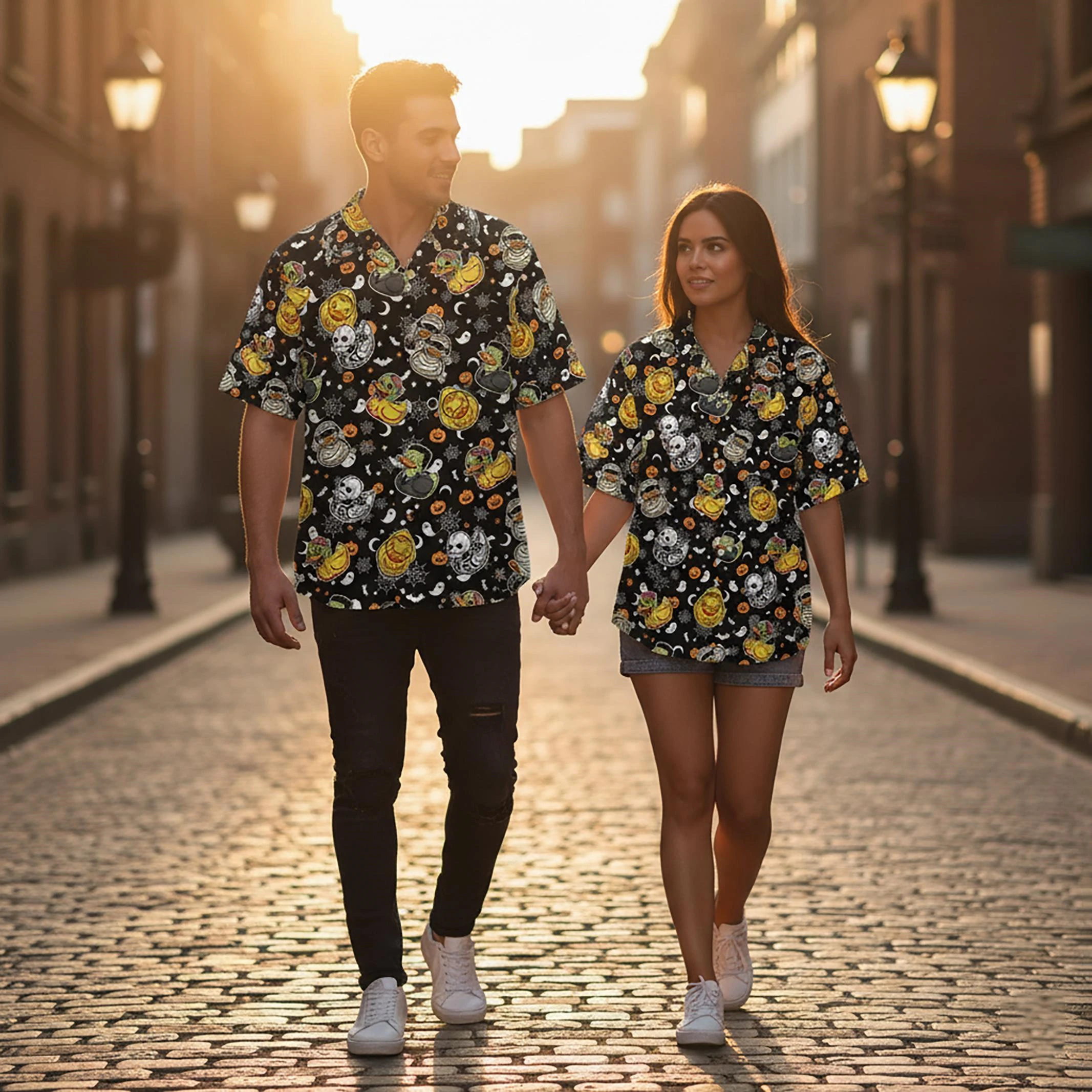 

Rubber Duck Halloween Hawaiian Shirt Unique Aloha Costume Family Matching Outfits Perfect For Spooky Party & Funny Shirts