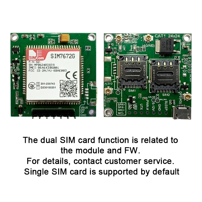 Imagem -06 - Core Board Qualcomm Chip Suporta Dados e Gnss Voz Opcional Versão Global Sim7672g Sim7672g-lngv Sim7672g Sim7672g-mngv