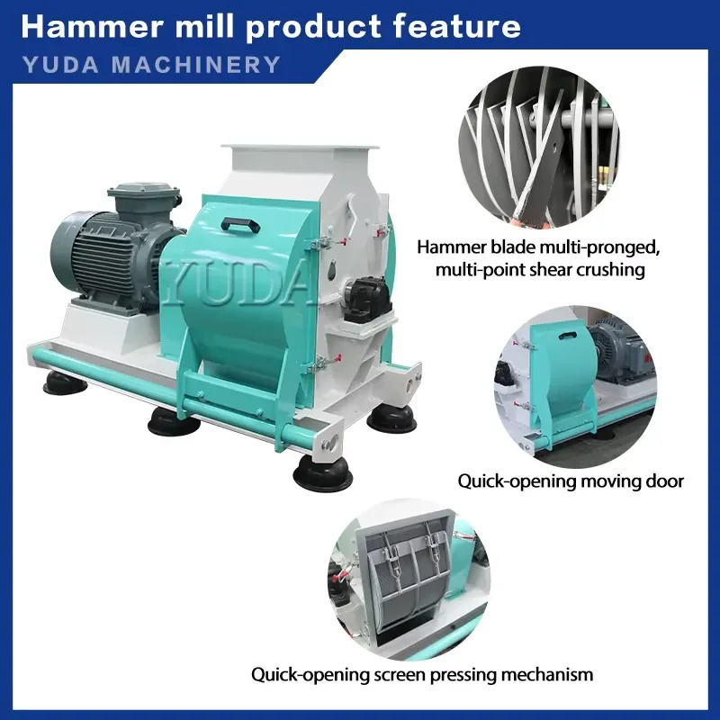 Recycling Machine 2026 Grinding Machine Grain Corn Grinder Milling Straw Machine Maize Crusher Hammer Mill 1-4T/H
