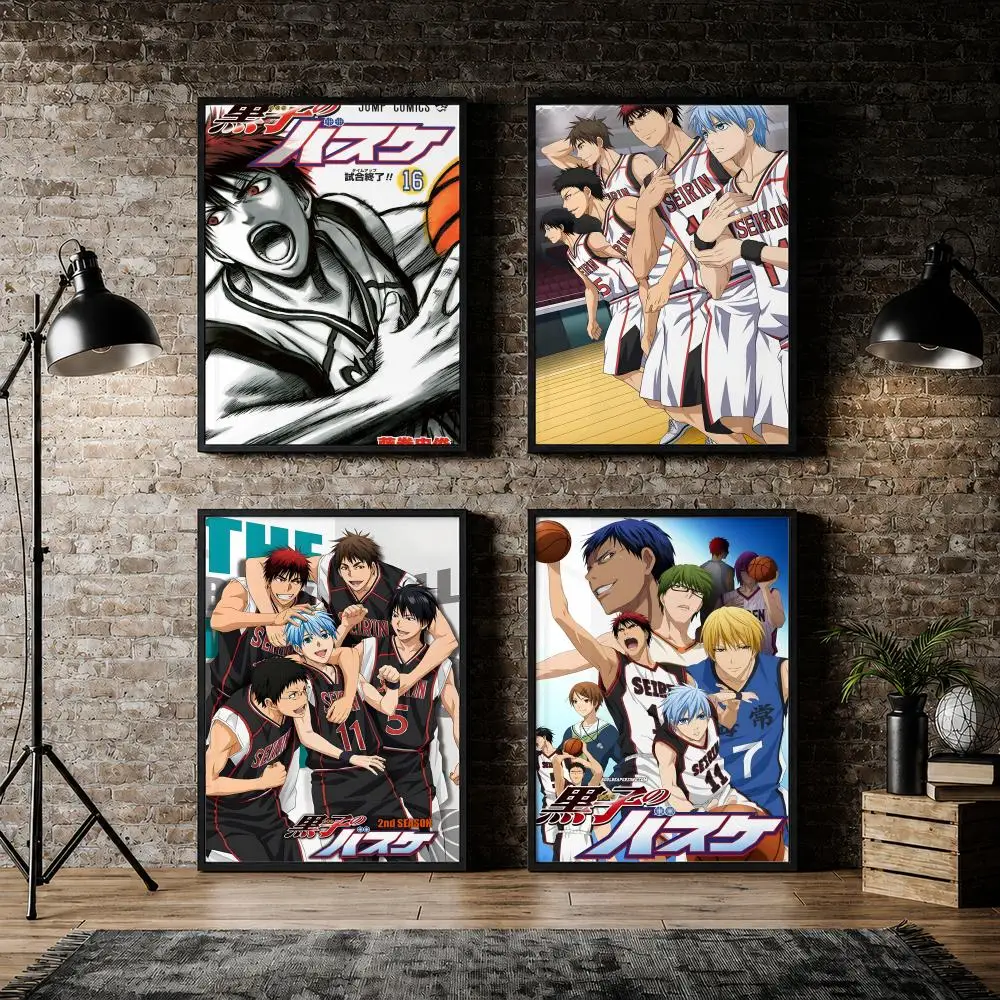 Anime Kurokos Basketball Sports Poster Pvc HD Peel and Stick Modern poster Home Office Living Room Dining Room Wall Decor
