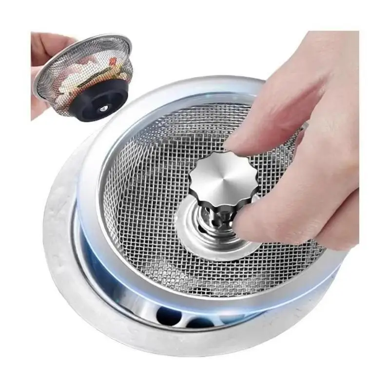 New Drain Waste Plug Filter Suitable For Bathroom Floor Drains Kitchens Household Steel Sewer Filter Kitchen Tools