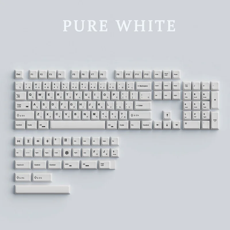 Branco minimalista keycaps xda perfil corante-sublimação pbt keycap 135 teclas