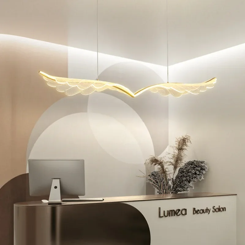 Modern Gold Angel Wings Chandelier Lights Luxury Home Decoration LED Lamps For Kitchen Dining Room Table Study Pendant Lighting