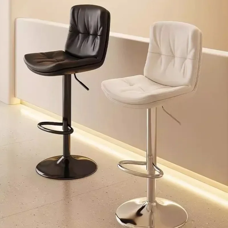 Multi-functional Bar chair light luxury modern simple high backrest bar lift rotating cash register high bar stool solid