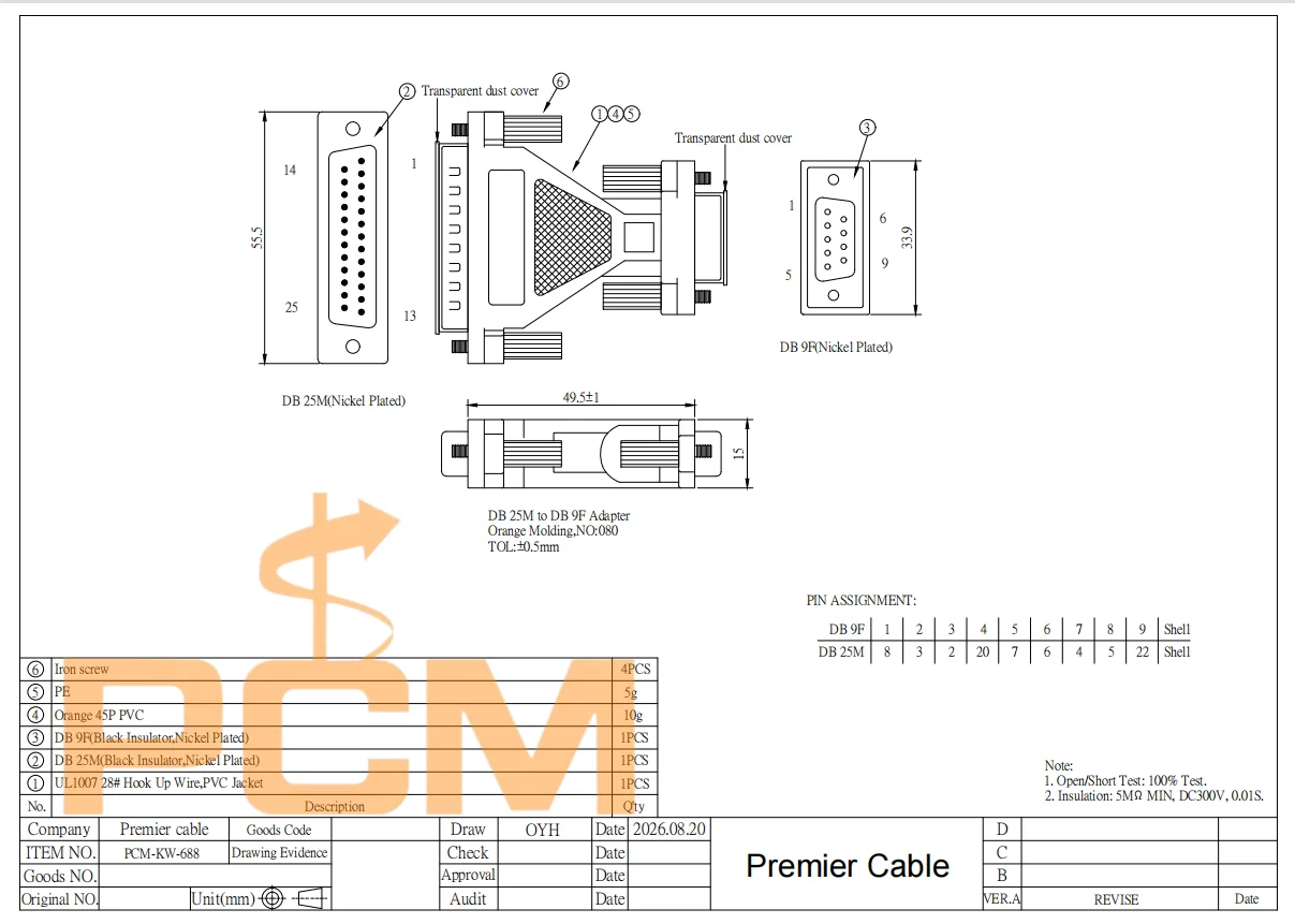 DB25 Stecker auf DB9 Buchse D-Sub Serieller Adapter RS232 Konverter Geschlechtsumsetzer Steckverbinder für PLC PC Modem POS Industrieausrüstung – Detail 3
