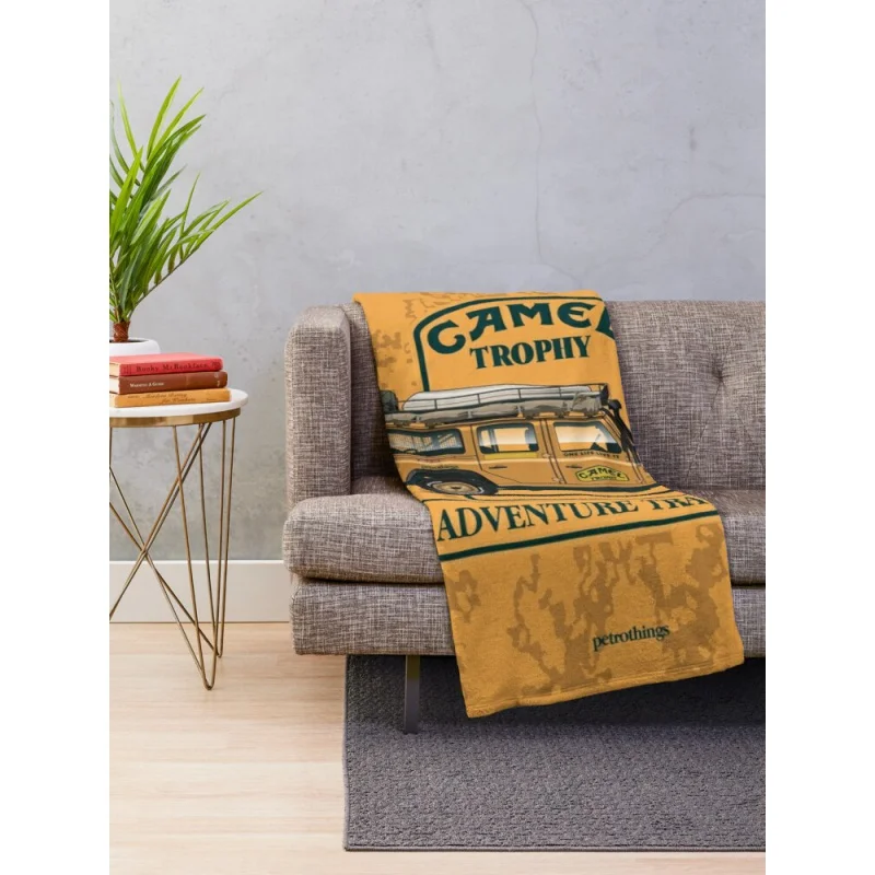 Camel Trophy Defender 110 Fleece Fleece Fleece Throw Blanket soft plaid throw blanket for sofa blanket luxury