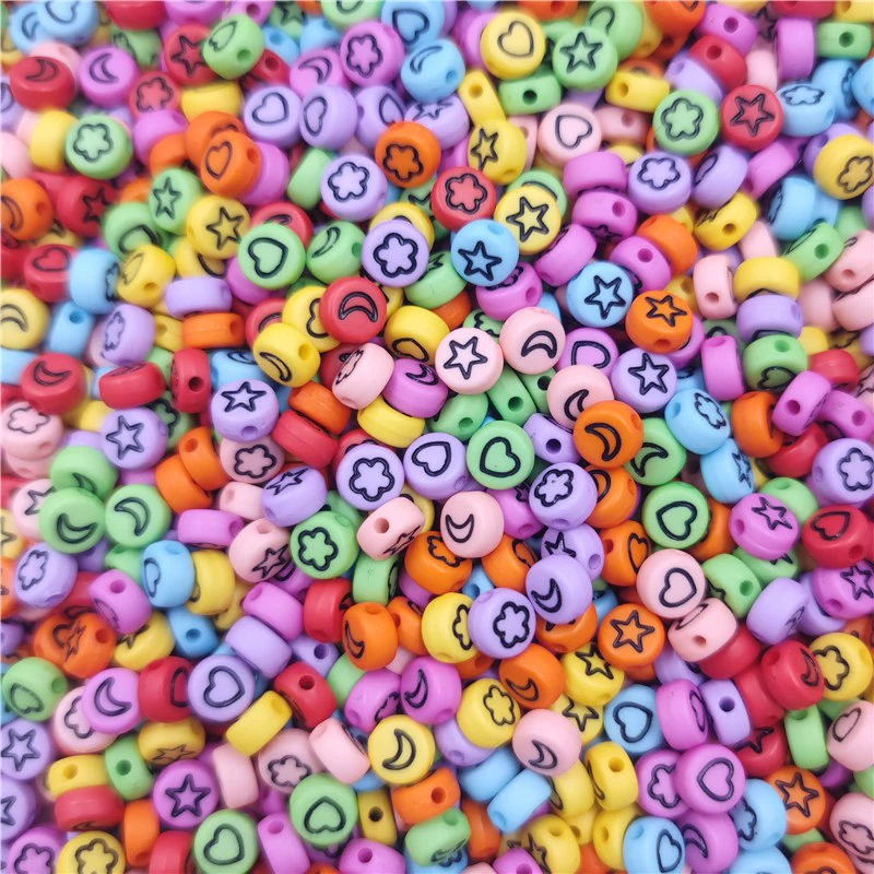 60Pcs 4*7mm Loose Beads Single Hole Star For Jewelry Making DIY Crafts Necklace Bracelet Pendant Wholesale