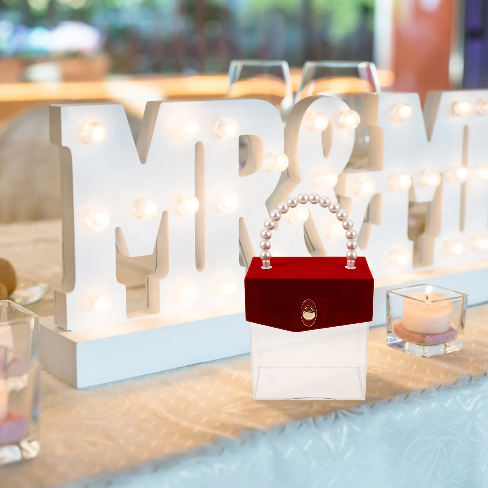 

Versatile Acrylic Gift Box Clear Tote Bag Design Elegant Multi-Function Handbag Storage Safe Material Wedding Party Box