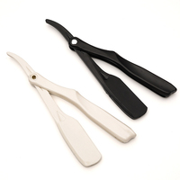 1Pcs Professional Manual Shaver Straight Edge Plastic Sharp Barber Razor Folding Shaving Beard Cutter Wholesale