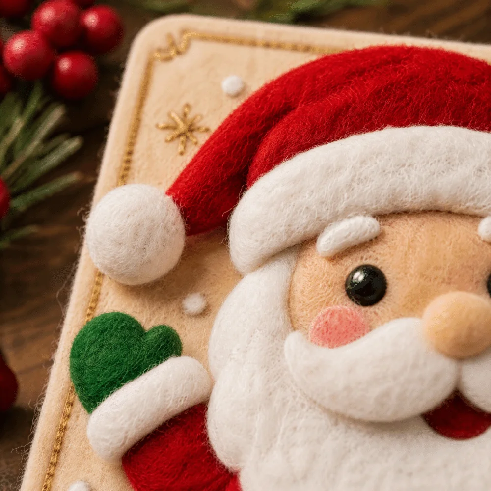 Hook and Loop Christmas Felt Art Kit Felt Pieces DIY Magic Christmas Craft Kit Holiday Design Felt Board Art Set Home Decor