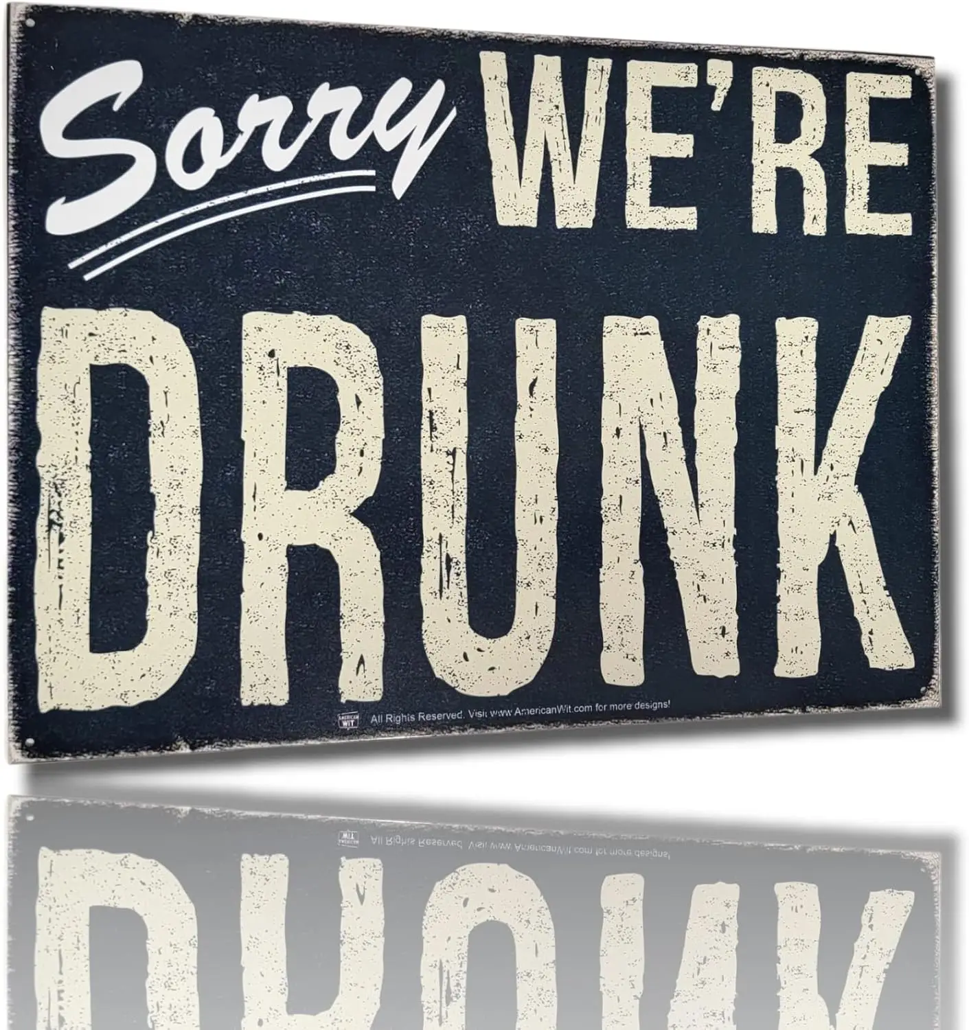 Funny Bar Quote Wine Alcohol Metal Tin Sign (16