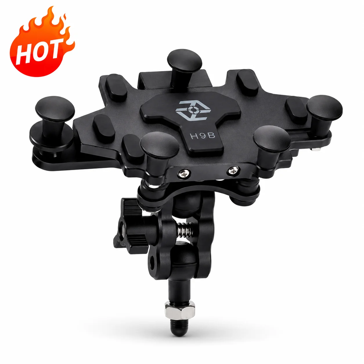 Motorcycle Phone Holder Aluminum Alloy M10 Mirror Mount Shockproof Phone Stand 360° Rotation GPS Navigation Bracket
