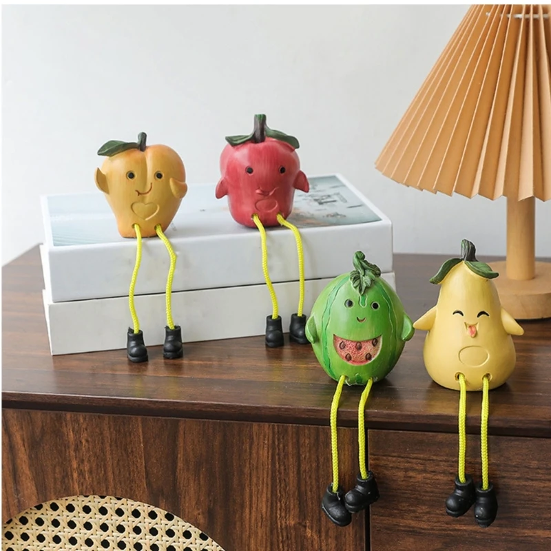 Y1UB Fruit Themed Hanging Leg Dolls Table Decoration Bright Color for Youngsters