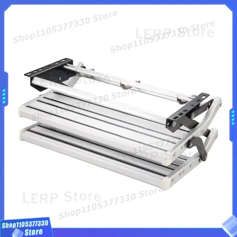 Aluminum Alloy RV Folding Step Pedals for Camper Trailer Boarding Accessory Durable Non Slip Entrance Stair Replacement Part