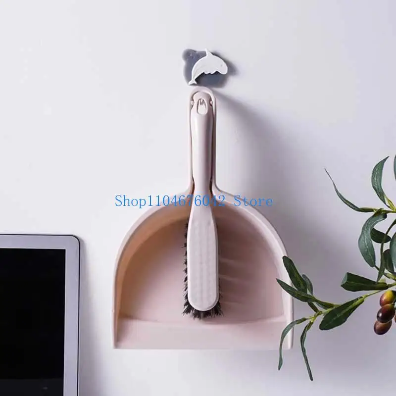 

652F Small Broom and Dustpan Set for Home Mini Clean Brush with Dust Pans Hand Broom Brush Dust Pan Small Cleaning Brush