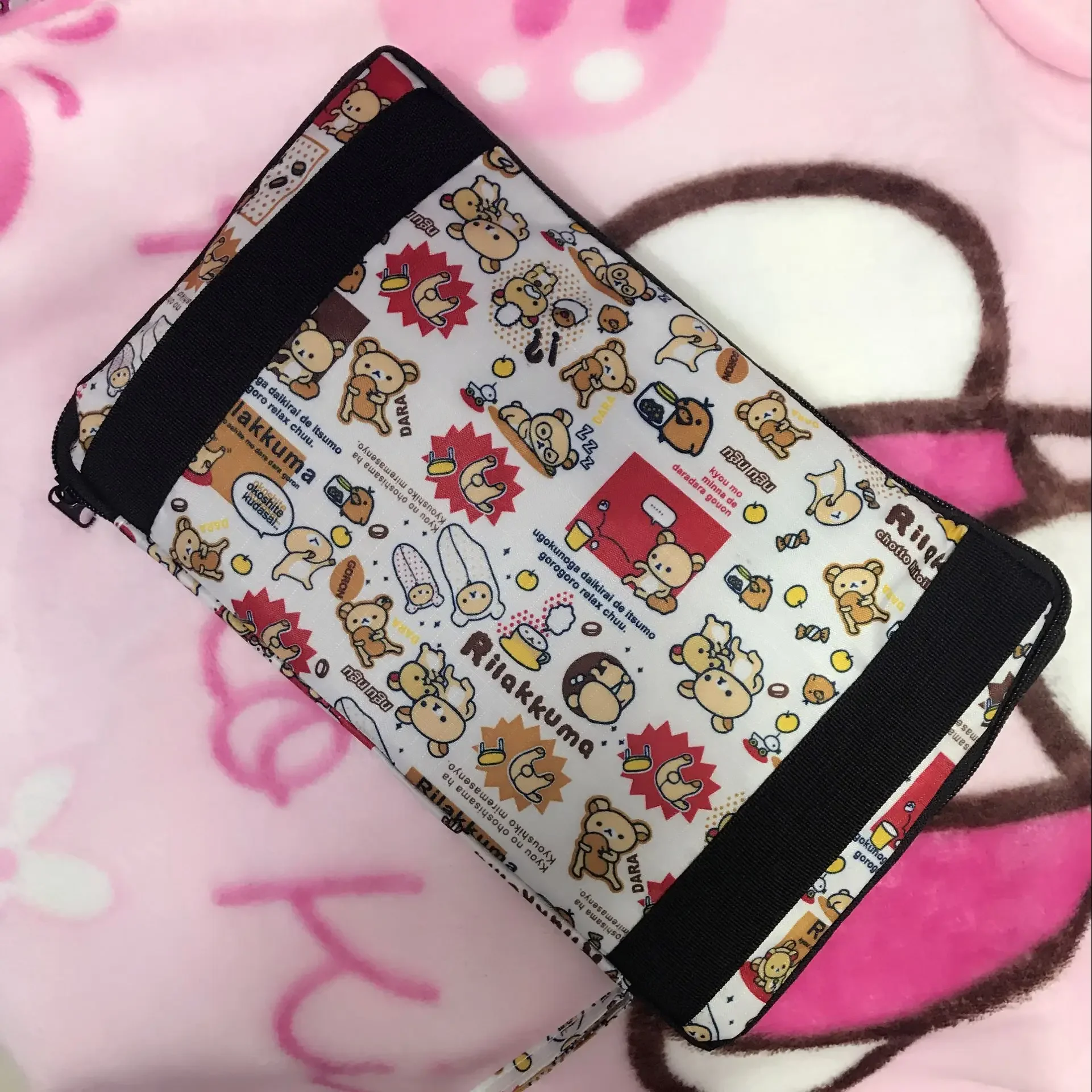 Rilakkuma składany składana torba podróżna Anime Kawaii uroczy wózek worek marynarski kobiet Crossbody torby bagaż podręczny