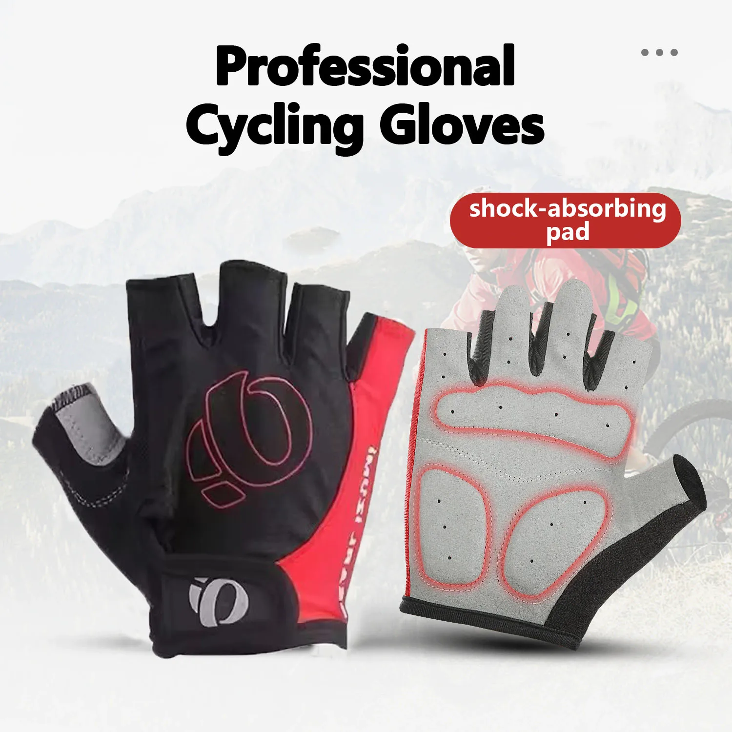 Outdoor Cycling Shock-absorbing Half Finger Gloves for Unisex Anti Slip Mountain Road Bikes Off-road Breathable Hunting Gloves
