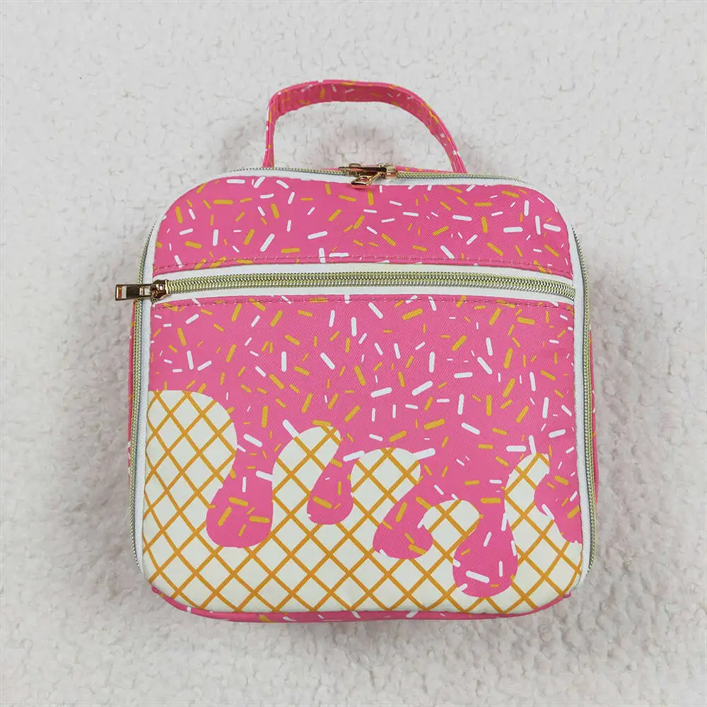 

Pink Ice Cream Sprinkle Kids Girls Lunch Box Cute And Fun Portable Meal Container for Children8.3*8.3*3.2 inches
