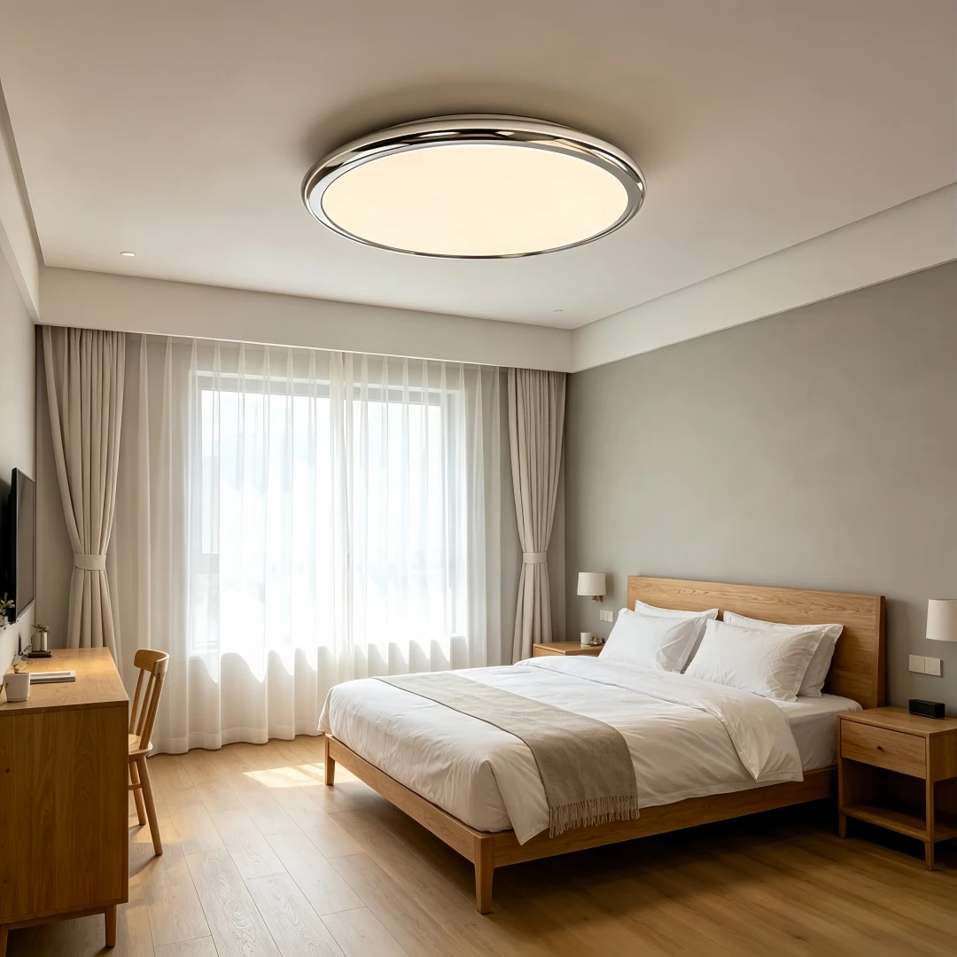 Ultra Thin Round LED Flush Mount Ceiling Light Aluminum Iron Frame Light Guide Plate Lamp For Bedroom Living Room Home Decor