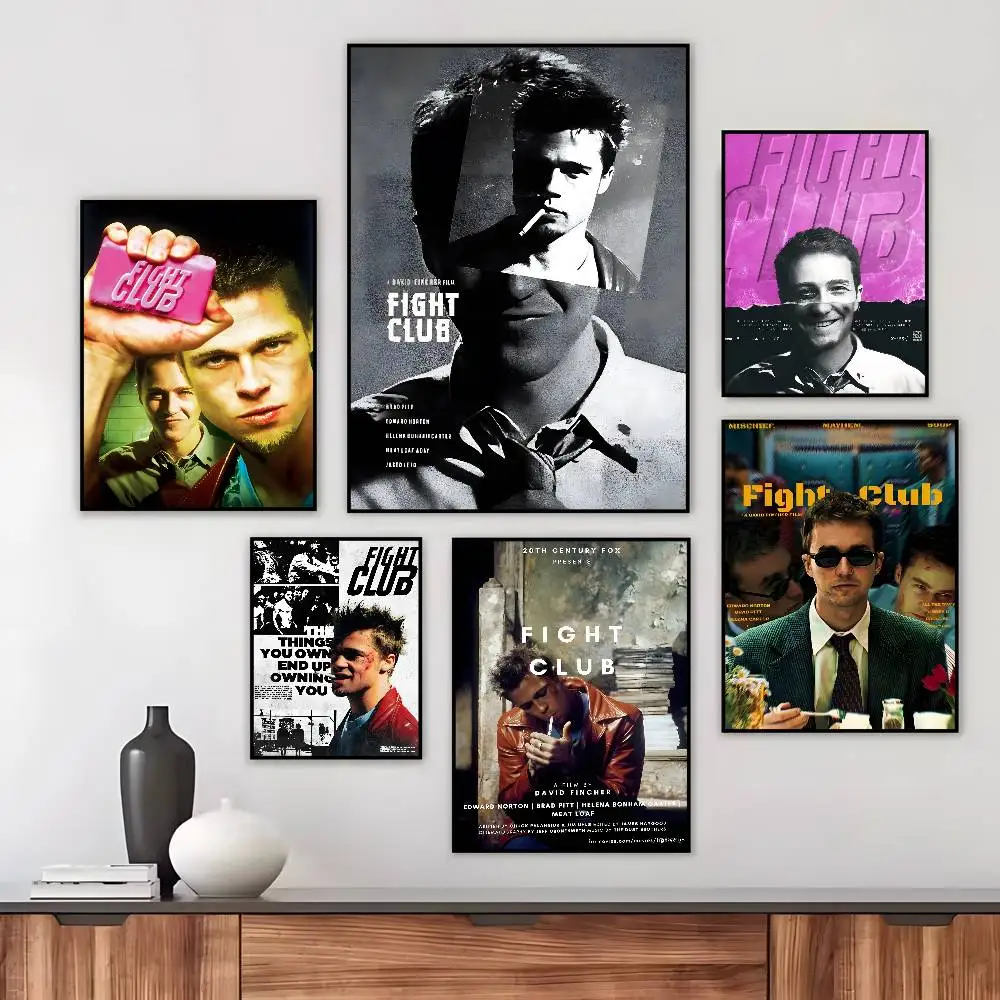 Good Movie F-Fight Club Poster Art HD Canvas Advanced Aesthetic Printing Paper Wall Art for Living Room Home Decor