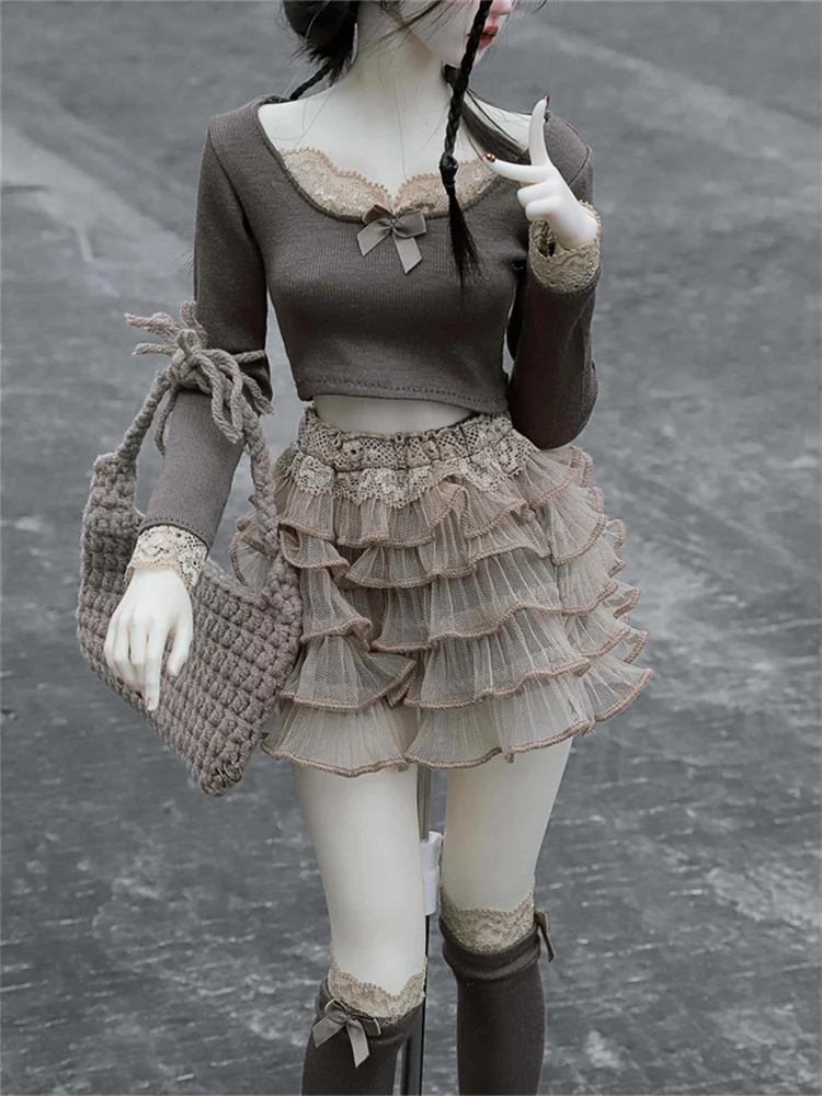 BJD 人形の服 1/3 1/4 人形用スカートカーディガントップ靴下衣装人形服アクセサリー