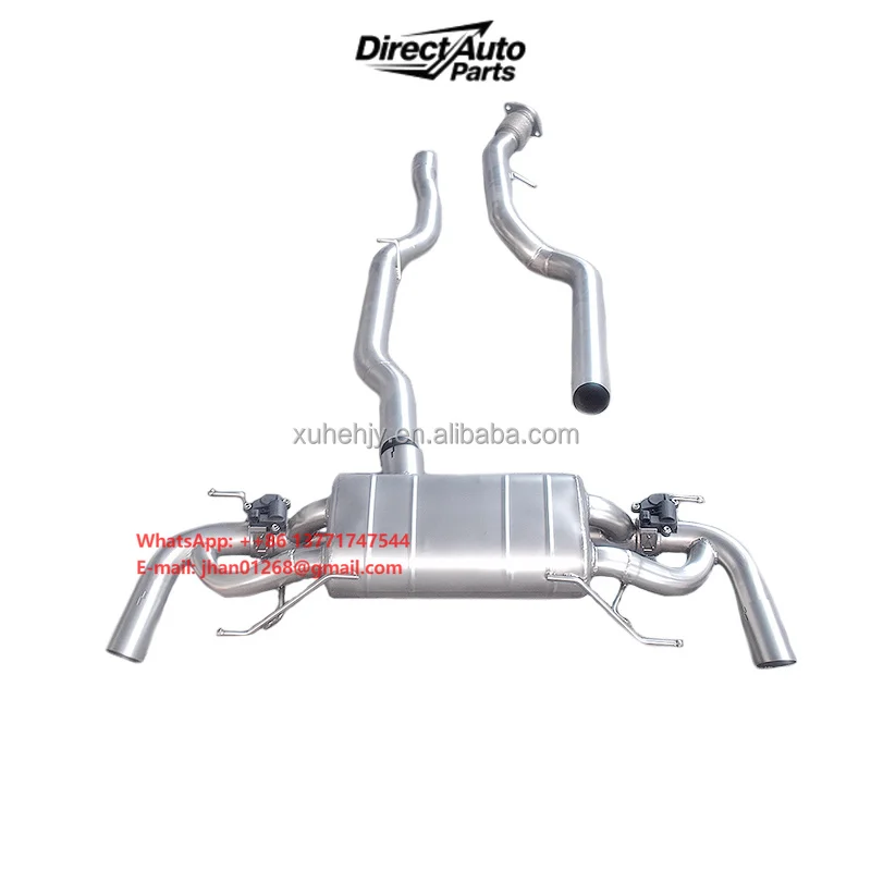 Customized Ss304 Performance Catback for Alfa Romeo Giulia Stelvio 2.0t Valvetronic Exhaust With Remote Control Muffler