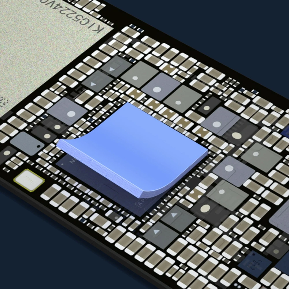 100PCS Cuscinetto Termico Conduttore di Calore Non Conduttivo 12x12x1.5mm Pad di Raffreddamento Conduttivo Dissipazione Rapida del Calore per la Riparazione CPU GPU