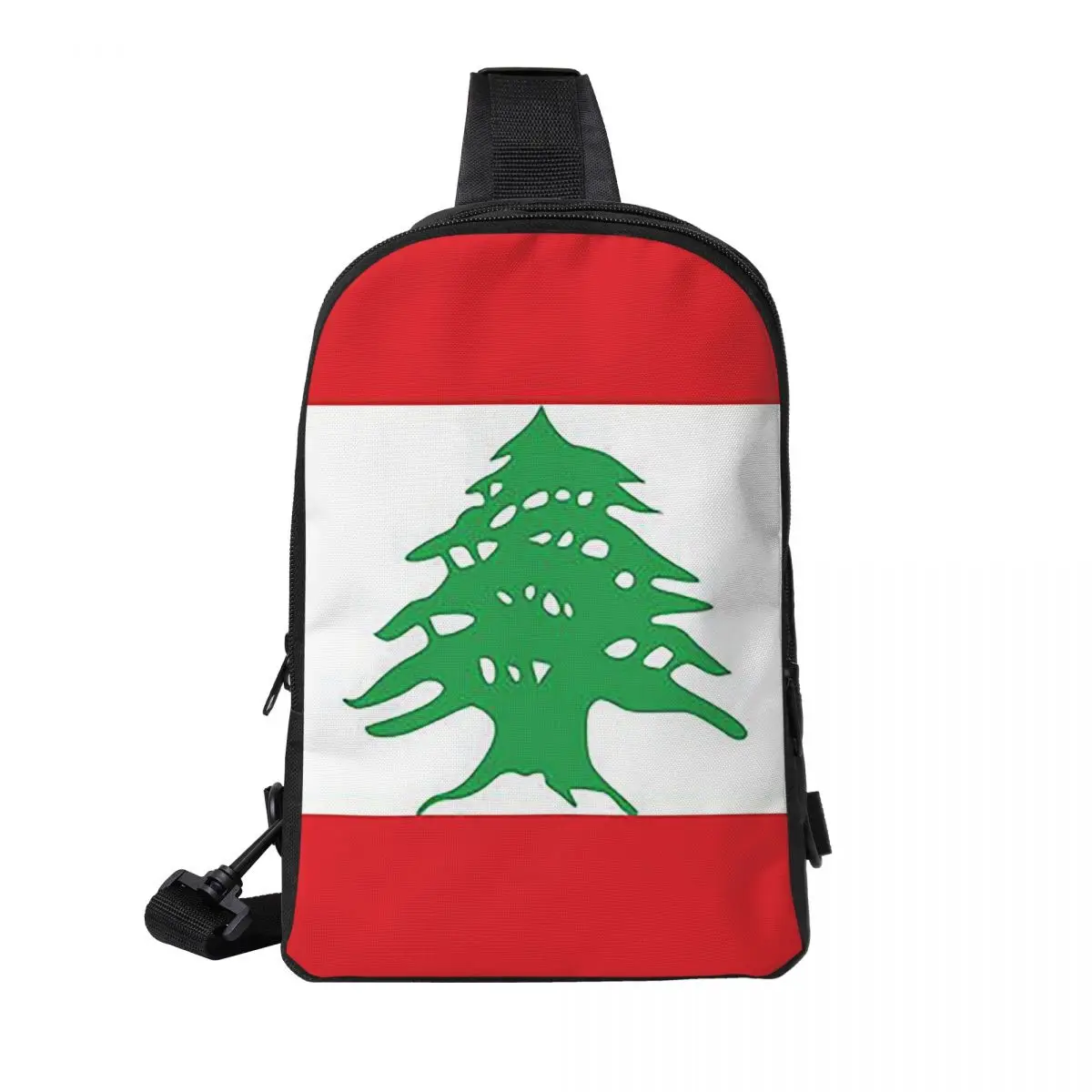 

Flag Of Lebanon Chest Bag Men Sling Crossbody Backpack Chest Bag Travel Hiking Daypack Shoulder Bag