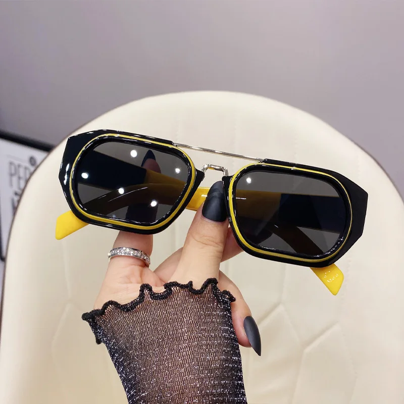 

Polygon Rectangle Women Sunglasses Fashion Brand Designer Sun Glasses Men Classic Black Glasses UV400 Eyewear Oculos De Sol