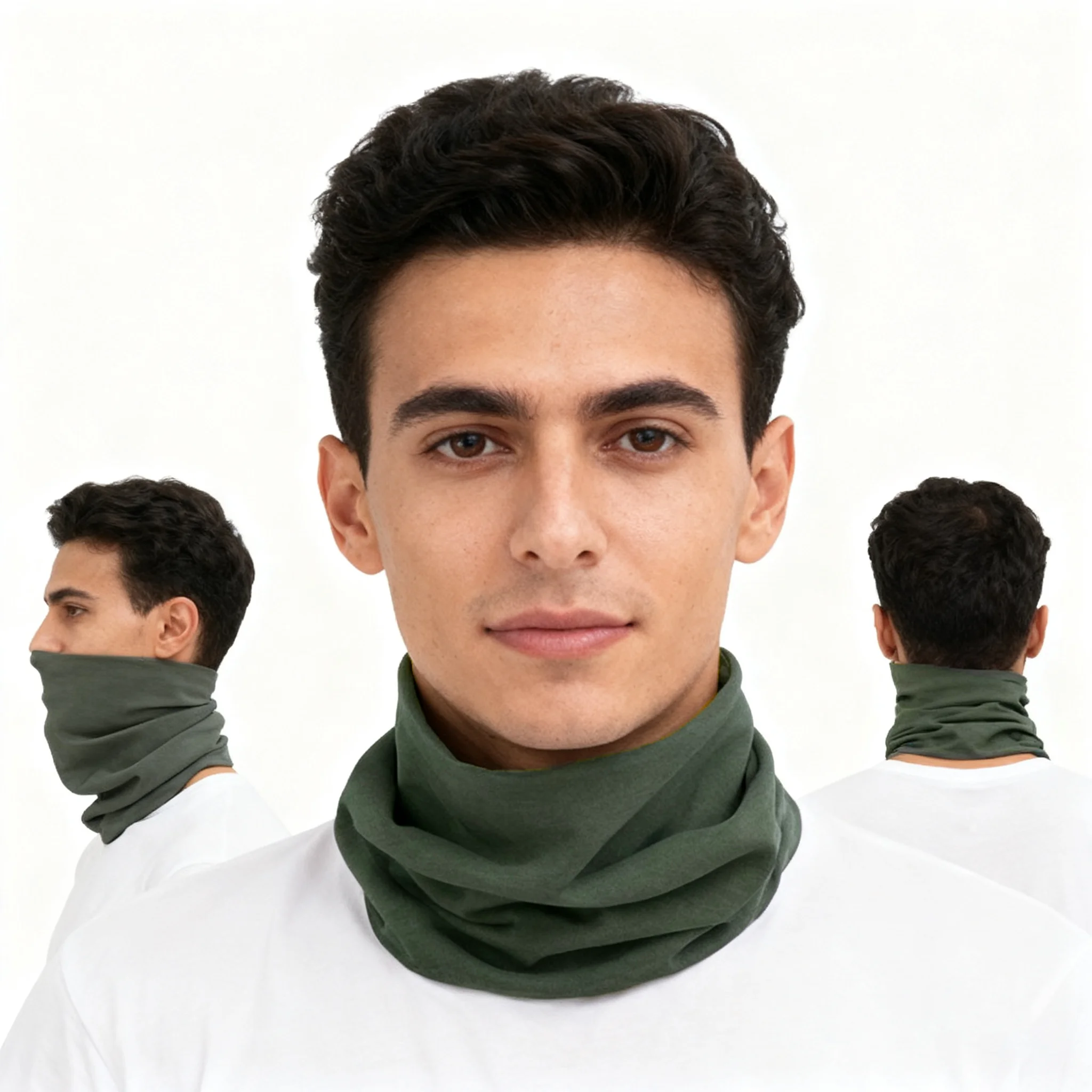 

6Pcs UV Protection Ice Silk Face Cover Neck Tube Outdoor Sports Bandana Scarf Breathable Hiking Scarf Neck Gaiter Bandana