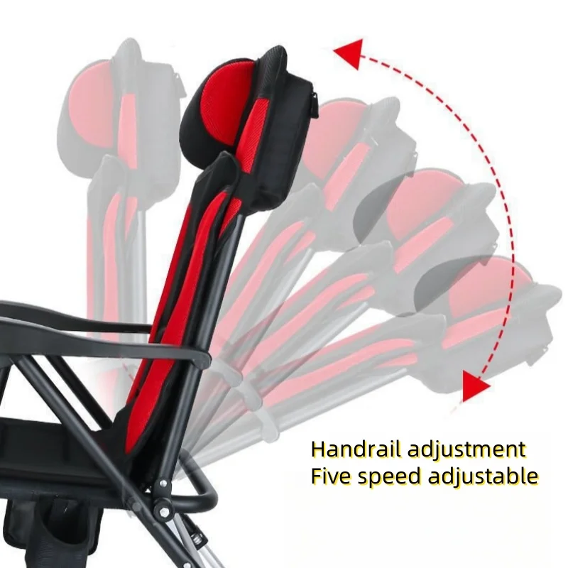 ใหม่พับเก้าอี้ตกปลาเก้าอี้ชายหาดกลางแจ้งปรับพนักพิง Recliner อลูมิเนียมปิคนิคแบบพกพาเก้าอี้ที่นั่ง