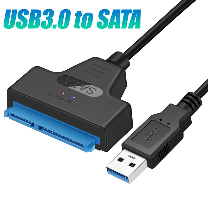 Computer Repair Data Transfer SATA To USB Cable 30cm USB 3.0 Cable Portable Disk Transfer Accessories For 2.5 Inch HDD SSD Drive
