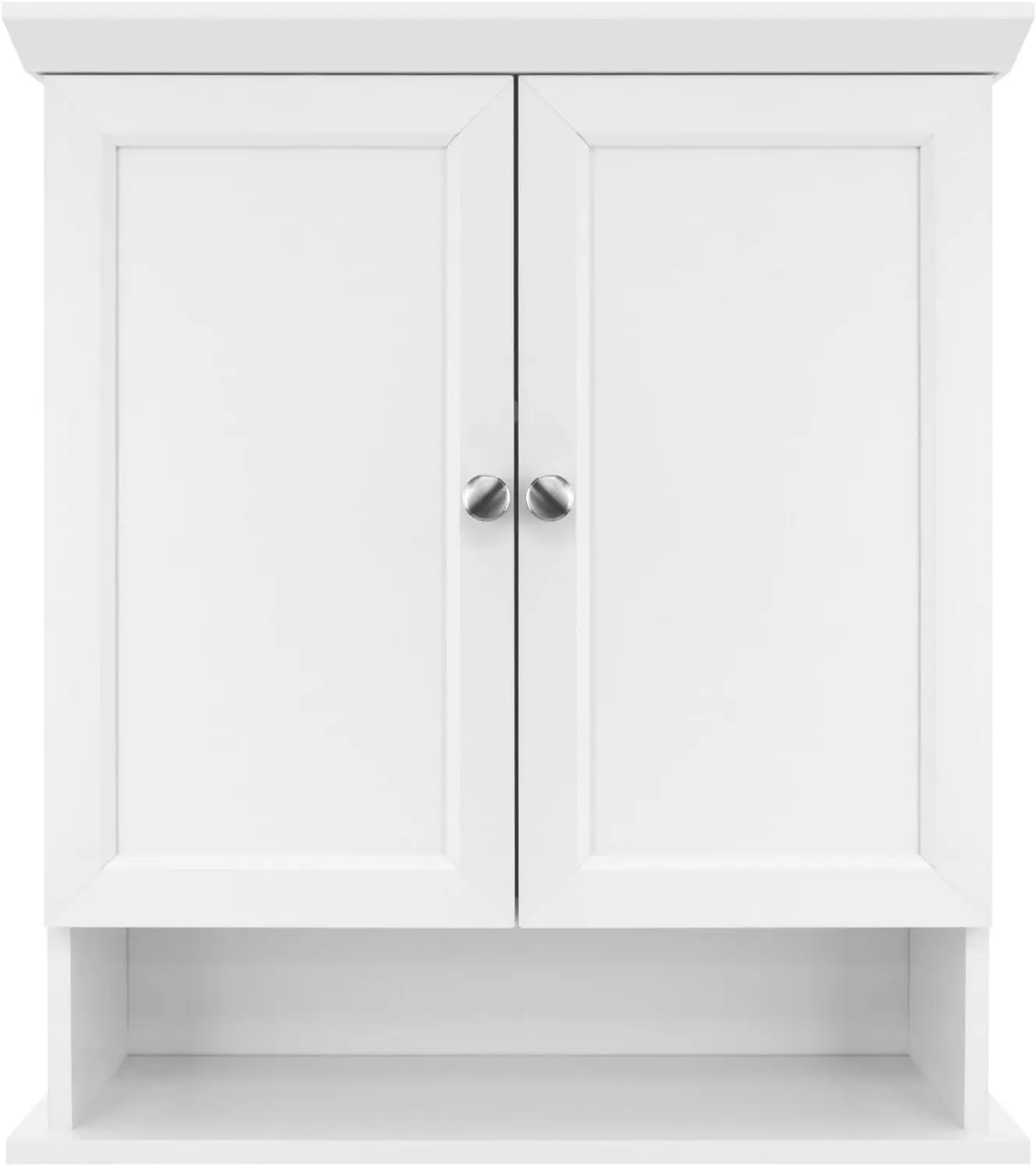 

Wall Mounted Bathroom Cabinet, Over-The-Toilet Storage Organizer with 3 Shelves, White 23x26