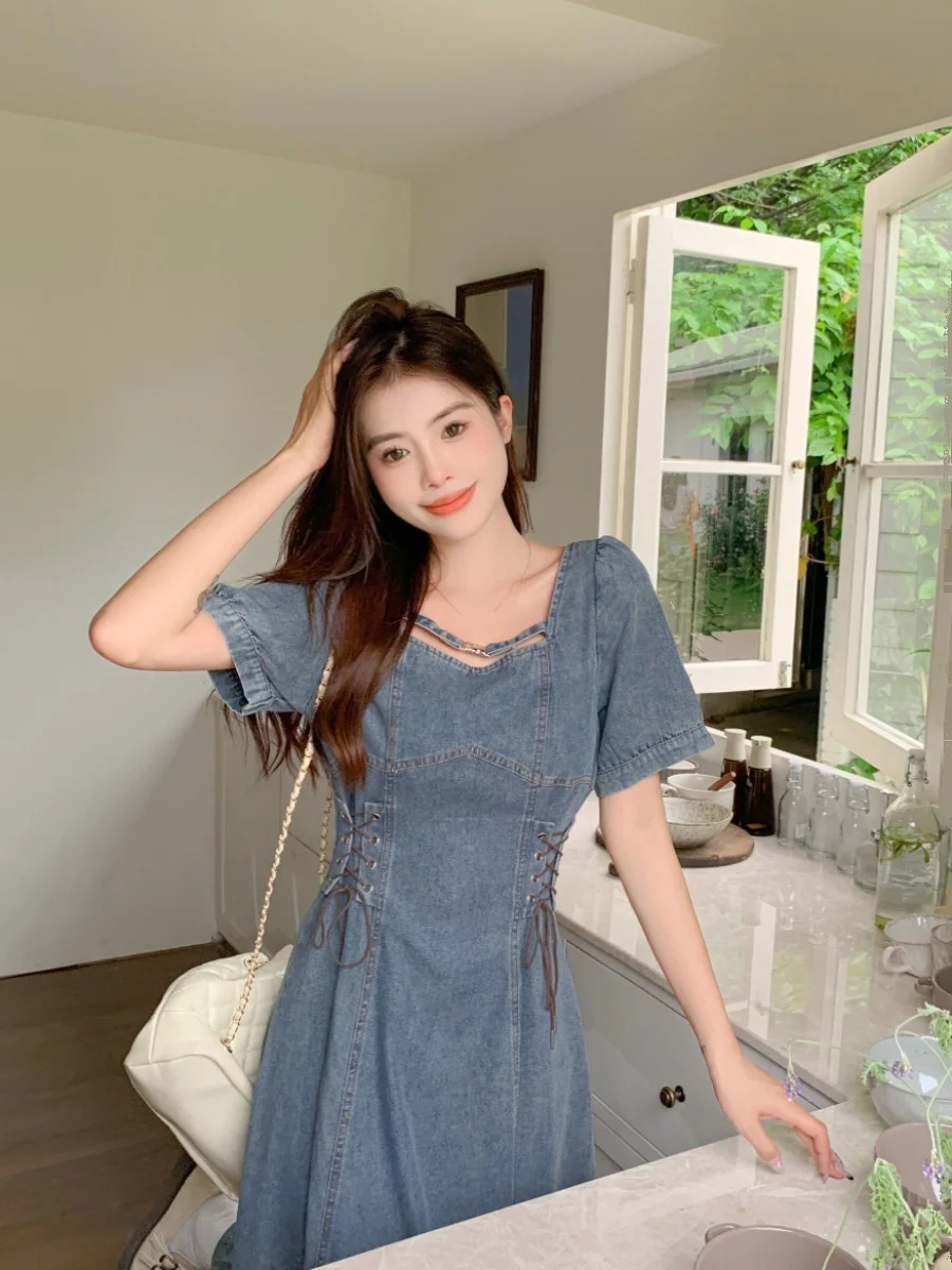 plus Size Women's ort Sve Dr Slimming High Waist Denim Skirt for Pear aped plus Size Ladies Casual A-Line Dr