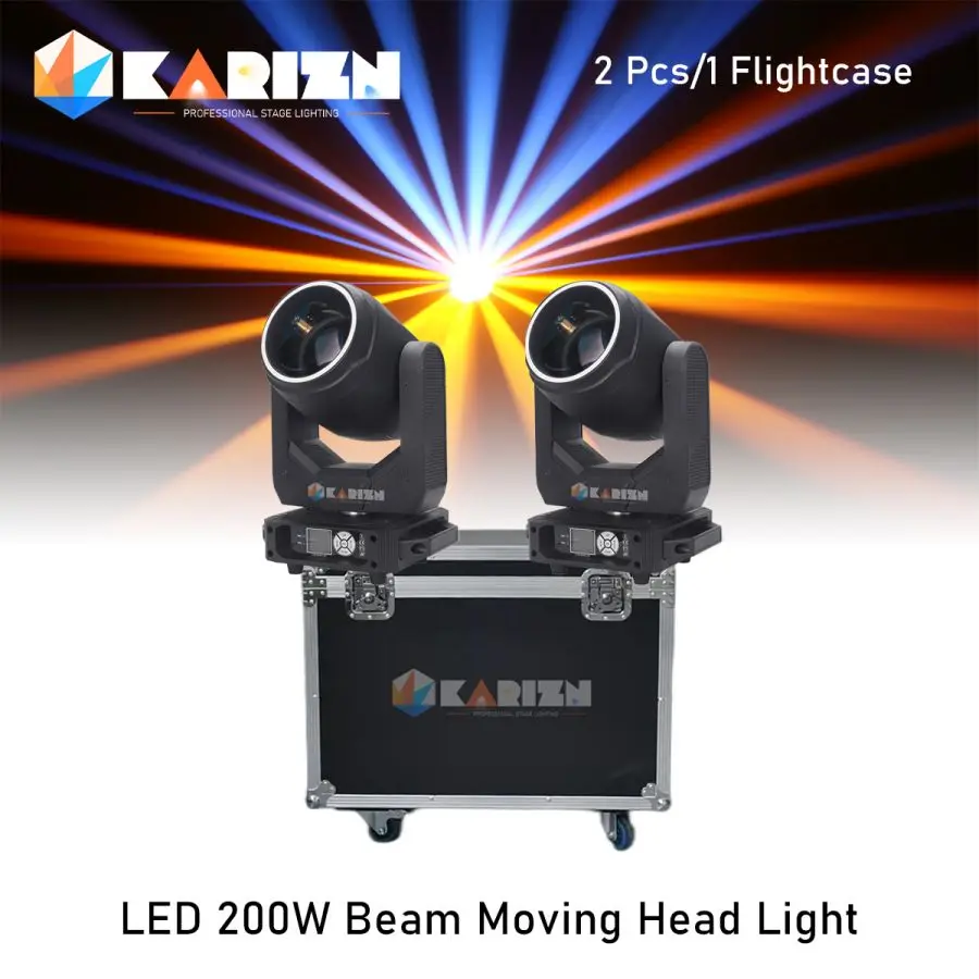 

No Tax 2 Lights 1 Flight Case Led 200w Beam Moving Head Light DMX512 DJ & Bar & Party & Show & Stage Light & Christmas