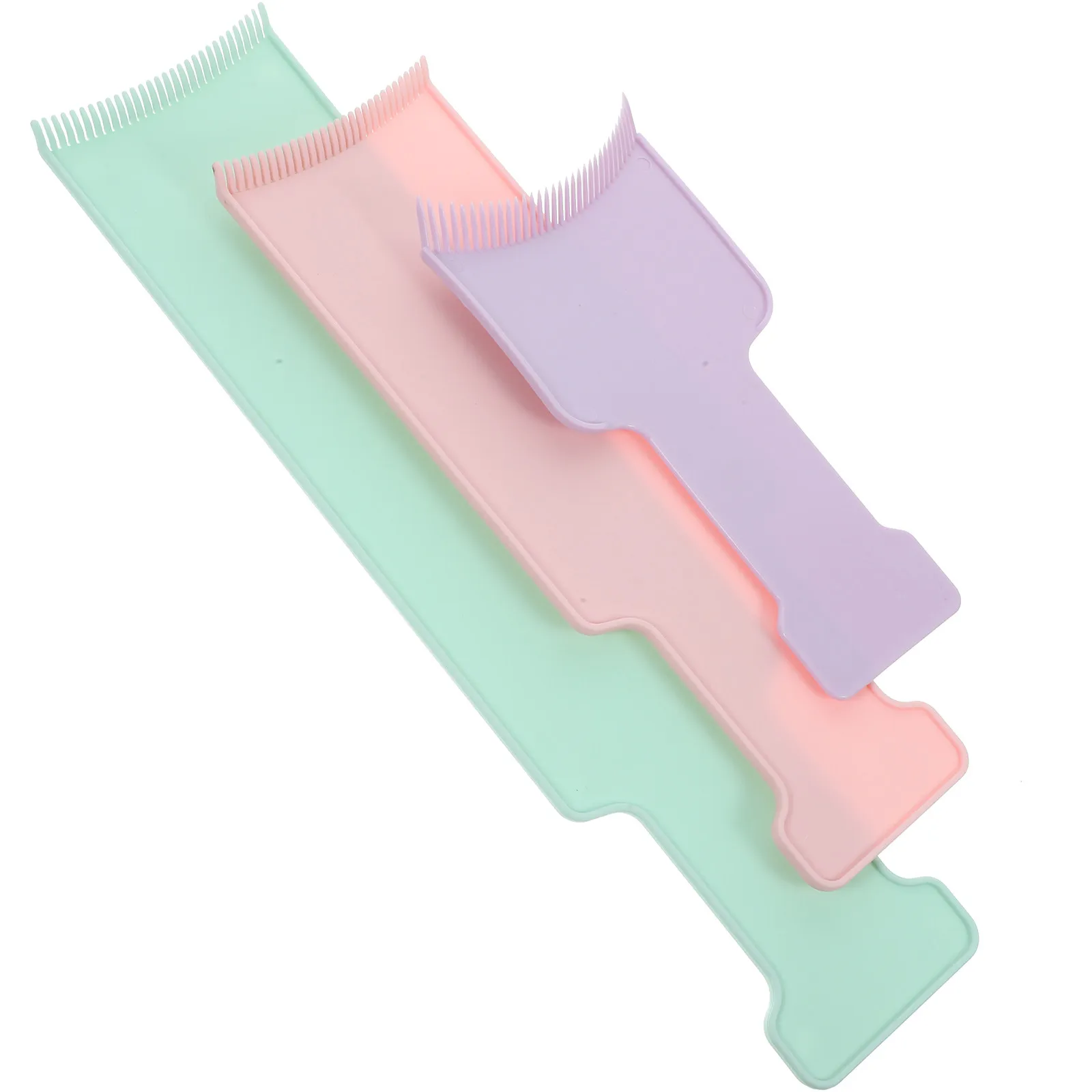 3Pcs Hair Dye Board Highlighting Paddle Brush Comb Combo for Easy Sectioning Foiling Coloring Salon Grade Reusable Tool
