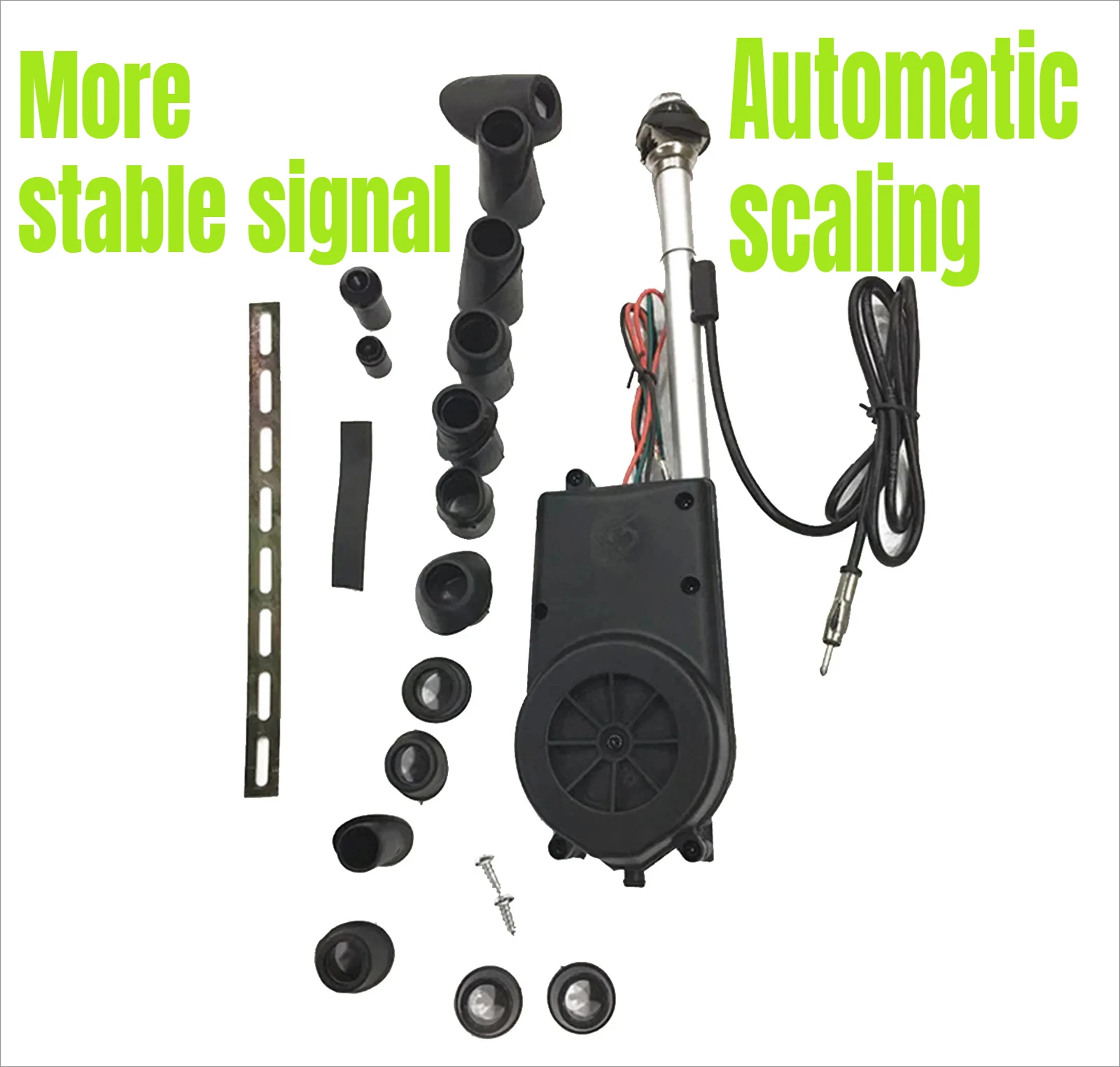 Car Electric Telescopic Car Antenna Radio Antenna Modification Kit/strong Adaptability12V External Car Automatic Lifting Antenna