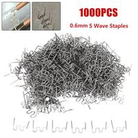 100Pcs 0.6/0.8mm S Wave Staples For Car Bumper Bodywork Plastic Stapler Repair Kit Pre-cut Wave Staples Soldering Repair Tools