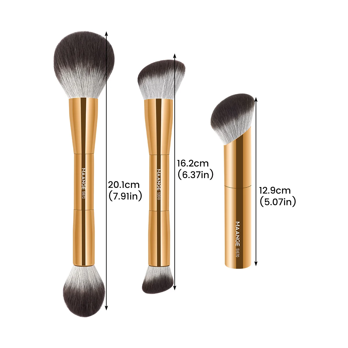 MAANGE Makeup Brush Set Foundation Concealer Powder Blush Double Head Brush Kabuki Blending Cosmetic Beauty Tool for Face Makeup