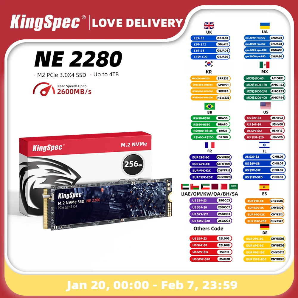 KingSpec SSD M2 512GB NVME SSD 1TB 128GB 256GB 500GB ssd M.2 2280 PCIe Hard Drive Disk Internal Solid State Drive for Laptop